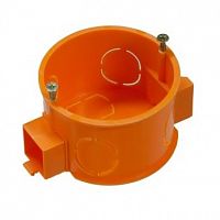 Junction box, with connection, orange, recessed, 63x41mm