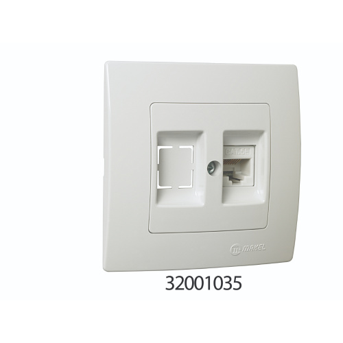 Socket, Makel, LILLIUM NATURAL KARE, DATA, white, recessed