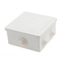 Junction box, S-BOX, with cable entries, IP44, white, surface, 80x80x40mm