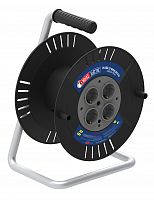 Reel without cable, Horoz, 4-socket, black, 280mm