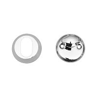 Escutcheon for doors MP, MUZ-35-13, Scandinavian, CP(shiny chrome)