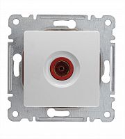 Socket, Makel, LILLIUM, TV through, white, (no frame), recessed