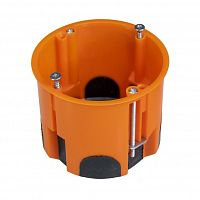 Junction box, wtih membrane, orange, for plasterboard, 68x60mm