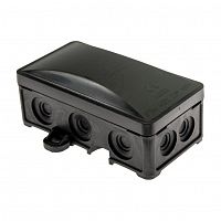Junction box, IP54, black, surface, 90x45x40mm