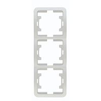 Frame, Makel, MIMOZA, 3-socket, white, vertical