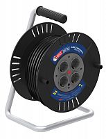 Extension cord, Horoz, 4-socket, 3x1.5, 20m, black, reel