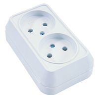 Socket, Makel, SIVA, 2-socket, white, surface