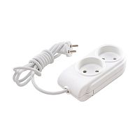 Extension cord Makel, 2-socket, 3m, non-grounded, white, (12)