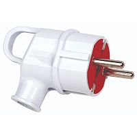 Plug, Horoz, grounded, white, with ring, (45)