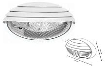 Ceiling lamp, E27, NEMLIYER, 60W, IP65, white, with grid