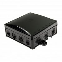 Junction box, IP54, black, surface, 90x90x40mm