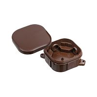 Junction box, IP54, click lid, brown, surface, 92x92x44mm