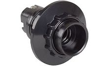 Lamp holder, E14, IEK, 2A, IP20, black, with ring
