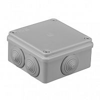 Junction box, S-BOX, with cable entries, IP65, gray, surface, 100x100x50mm