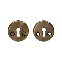 Escutcheon for doors MP, MUZ-06-V, Scandinavian, AB(antique gold)