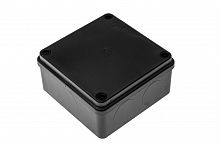 Junction box, S-BOX, IP65, black, surface, 100x100x50mm