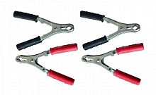 Clips Crocodiles, 2 black + 2 red, 90A, (4), (4)