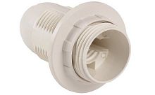 Lamp holder, E14, IEK, 2A, IP20, white, with ring