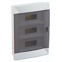 Modular distribution box, Makel, 36-socket, IP40, with transp. door, recessed