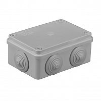 Junction box, S-BOX, with cable entries, IP65, gray, surface, 120x80x50mm
