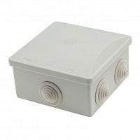Junction box, S-BOX, with cable entries, IP44, gray, surface, 80x80x40mm
