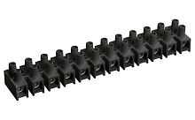 Terminal block, IEK, 60A, 12-socket, black, 6-16mm2, (10)