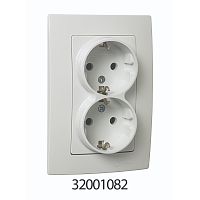 Socket, Makel, LILLIUM NATURAL KARE, double, grounded, white