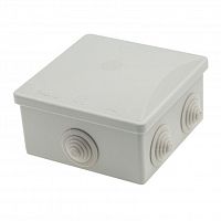 Распределительная коробка, S-BOX, с вводами, IP44, серая, наружн., 80x80x40mm