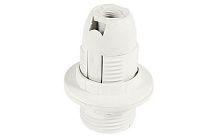 Lamp holder, E14, IEK, 2A, IP20, white, with ring