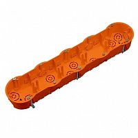 Junction box, 5-socket, orange, for plasterboard, 68x46mm