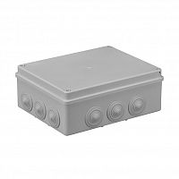 Junction box, S-BOX, with cable entries, IP65, gray, surface, 240x190x90mm